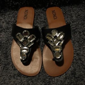 SOLD.   Xoxo bling sandals